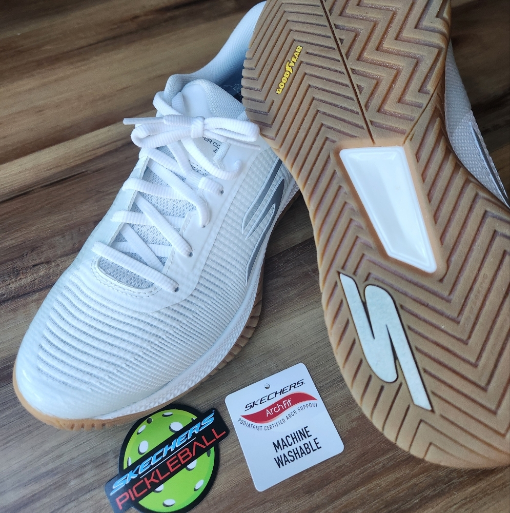 Skechers White Pickleball Viper Court 2.0 Women's Shoes